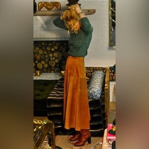 The Territory Ahead Leather Suede skirt